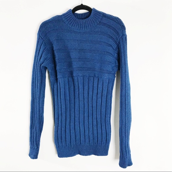 Patrik Ervell Other - Patrik Ervell NY Blue Mock Neck Alpaca Sweater